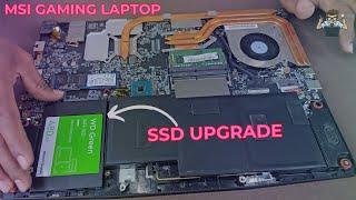 How To Upgrade SSD SATA MSI GF63 Thin Gaming Laptop / Disassembly And Assembly