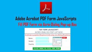 PDF Form JavaScript to fill Dropdown via Acro Dialog Dropdown