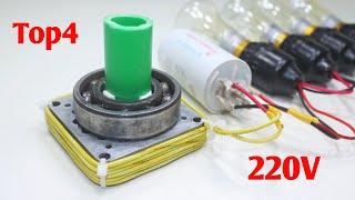 Diy Top4 Awesome 220V Electricity Copper Wire Magnet Homemade Free Energy Generator At Home