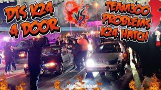 DTS K24 4 Door Civic vs Team300 K24 Eg Hatch