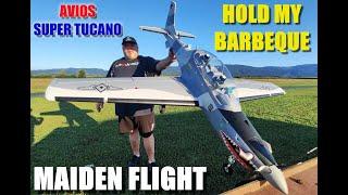 AVIOS Super Tucano 1600mm EPO RC plane 6S power Retracts, Flaps & LED Lights MAIDEN FLIGHT