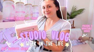 STUDIO VLOG  Work With Me Small Business, Packing Orders, New Products & a new Munbyn Label Printer