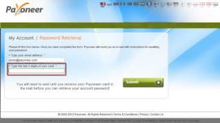 How to reset your Payoneer account password     YouTube