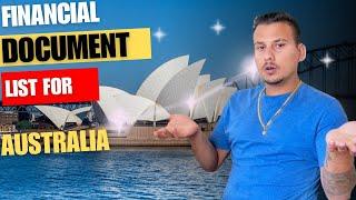 Financial Document Requirements for Australian student visa