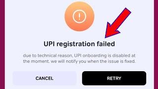 UPI Registration Failed Airtel | Due to Technical Reason UPI Onboarding Disable Airtel Thanks App