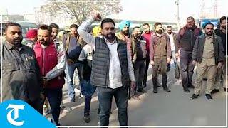 Contractual bus staff hold protest against Punjab government over non-fulfilment of their demands