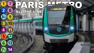  Paris Metro - All the Lines / Toutes les Lignes - Métro de Paris (2022) (4K)