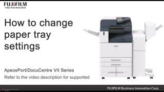 How to change paper tray settings