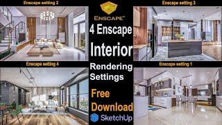 Enscape 4 interior render setting Tutorial |  enscape interior render | SketchUp Tutorial