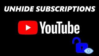 How To Make Your YouTube Subscriptions Public