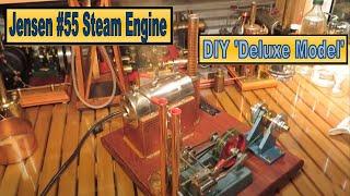 Jensen #55 DIY 'Deluxe' Model Toy Steam Engine running on live steam