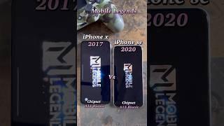 iPhone X 2017 vs iPhone se 2020 test Mobile Legends #iPhonex #iPhone8 #rockstarchallenge