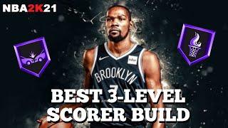 *NEW* NBA 2K21 Best 3-Level Scorer Build And Badges In The Game!