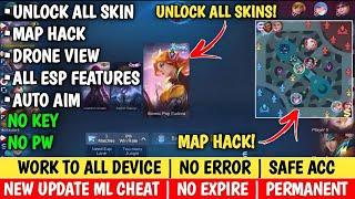 ML MOD MENU MLBB CHEAT NEW UPDATE - MAP HACK / UNLOCK ALL SKIN / NO KEY / NO EXPIRE / SAFE 100%