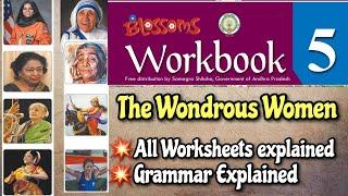 The Wondrous Women Workbook Answers 5th class English Lesson Grammar Vocabulary Question and answers