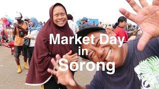 Busy market day in Sorong, West Papua, Indonesia