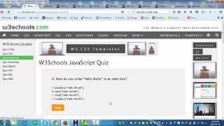 W3Schools JavaScript Quiz Walkthrough