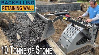 Backfilling the Retaining Wall | 10 Tonne of Stone