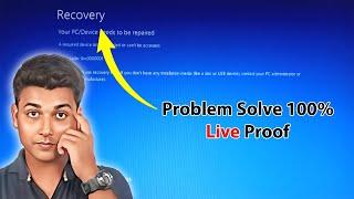 how to fix windows 10 recovery error 0xc00000f | windows recovery blue screen error #arman871