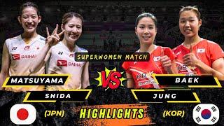 Super Match‼️ Matsuyama/Shida (JPN) vs Baek/Jung (KOR) US Open Badminton