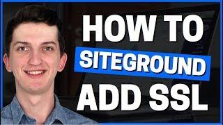 How To Add SSL In Siteground
