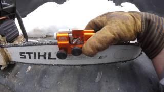 How to sharpen a chainsaw with Timberline chainsaw sharpener