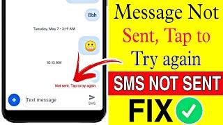 Fix message not sent problem | message not sent tap to try again android error | sms not sending