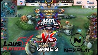 NXP VS LPE [GAME 3] NEXPLAY SOLID VS LAUS PLAYBOOK ESPORTS | MPL-PH SEASON 7 | WEEK 1 DAY 1