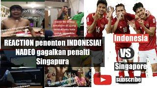 Ragam Ekspresi nobar Timnas vs Singapura asli ngakak 