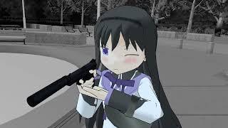 [MMD] Homura killing Kyubey when time stops