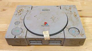 Restoration of a Sony Playstation - restoring a $5 old, dirty, broken PS1