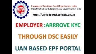 HOW TO APPROVE KYC BY DIGITAL SIGNATURE (DSC) BY EMPLOYER