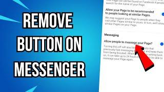 How To Remove Message Button On Facebook