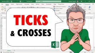 How to Insert Tick and Cross Symbols in Excel Cells - 9 Different Ways!