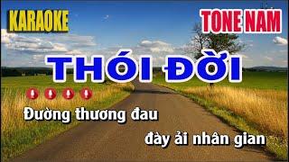 Karaoke Thói Đời Tone Nam | Nhạc Sống Nguyễn Linh