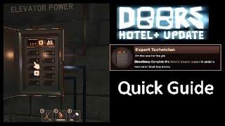 DOORS - "Expert Technician" Badge Guide (Hotel+ Update)