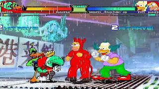 NICK54222 MUGEN: Marvin the Martian and Duck Dodgers VS Evil Homer and Krusty the Clown (Fernando)