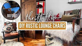 i flip two identical thrifts into beautiful rustic lounge chairs  | DIY THRIFT FLIP