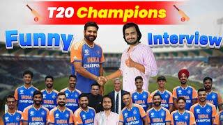 Rohit Sharma, Virat Kohli Funny Interaction With World T20 Champions Indian Cricket Team | Funny QnA