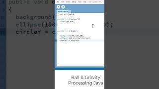 Ball Gravity Processing Animation #shorts #code #chatgpt