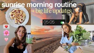 spend a morning with me *sunrise edition* + big life updates...