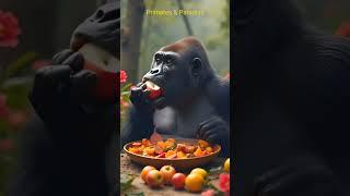 Gorilla Tastes Unexpected Food – A Stunning Moment! #gorillaconservation #wildwonders #cute