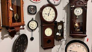 STUNNING Howard Miller Lawyer II Westminster Chime Wall Clock w/ Barometer!
