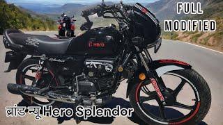 Black  Splendor Full Modified With Radium Stickers  #splendor #herosplendor #2023