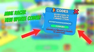 Roblox Mine Racer NEW CODES! (Secret Easter Egg In Game??)