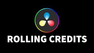 How To Add Rolling Credits | DaVinci Resolve 18 Tutorial