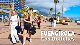 Los Boliches Fuengirola December 24, 2024 Sunshine Walking Tour Malaga Spain [4K]