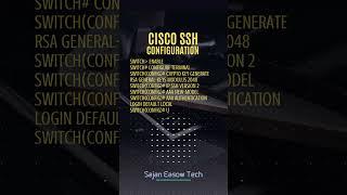 "Cisco SSH Configuration: Secure Remote Access Made Easy #shorts #shortsfeed