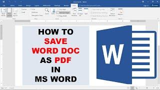How To Convert Word Doc as PDF