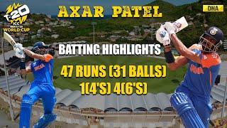 IND Vs SA Highlights: Axar Patel's Fearless 47 Runs In T20 WC Final I Axar Patel Batting Highlights